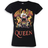 Metal T-Shirt Frauen Queen - Classic Crest - ROCK OFF - QUTS03LB XS