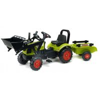 Falk Traktor zelený Claas Arion 410 s valníkem a přední lžící