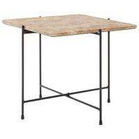 Livetastic KONFERENČNÝ STOLÍK, hnedá, čierna, kov, kameň, 50/50/45 cm