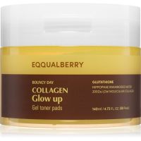 EQQUALBERRY Collagen Glow Up Gel Toner Pads тонизиращи възглавнички за озаряване на лицето 60 бр.