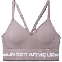 Under Armour SEAMLESS LOW LONG BRA Спортно  бюстие, розово, размер