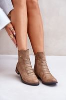 Zateplené Dámské Kotníkové Boty Na Plochém Podpatku Zlaté Labise