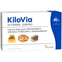 KiloVia Abnehmenkapseln (30 Kapseln): Gleiche Portion nur die Hälfte der Kalorien. Mit Braunalgen und Traubenkernen | Sensilab