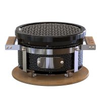 Prenosný japonský gril Hibachi 11", priemer roštu 24 cm, čierny
