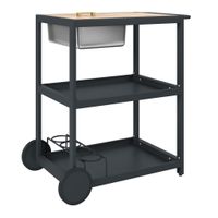 Ambia Garden ZÁHRADNÝ SERVÍROVACÍ VOZÍK, kov, plast, 78/91/50 cm