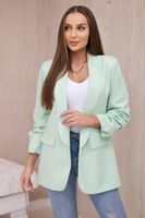 Elegant blazer with lapels light mint