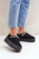 FG2 Śniegowce Z Ozdobnym Haftem Czarne Selithria