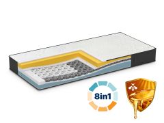 Matrac Dormeo iMemory S+ Silver Propolis 20 cm. 8 kombinácií tvrdosti, s propolisom, ocenená technológia Octaspring®, 3 zóny, dvojité obojstranné jadr