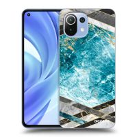 Silikónový prehľadný obal pre Xiaomi Mi 11 Lite - Blue geometry