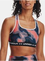 Růžová sportovní podprsenka Under Armour Crossback Mid Print