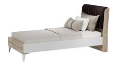 Posteľ 100x200cm kaylla - dub sofia, biela