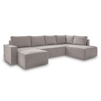 MID.YOU SEDACIA SÚPRAVA, textil, sivá, biela