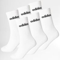 adidas Linear Crew Socks Cushioned Socks 6 Pair Pack M