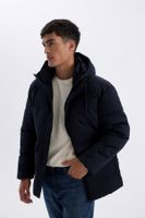 DEFACTO Slim Fit Slim Cut Puffer Jacket Hooded Zippered Double Pocket