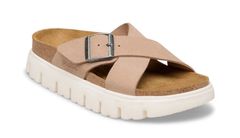 Birkenstock Siena PAP Chunky Suede Leather Narrow Fit Warm Sand Dámske - Sandále Birkenstock - Hnedá - 1031182-4.5 - Size: 4.5