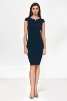 Nife Woman's Dress S225 Navy Blue