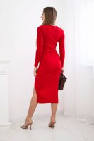 Kesi Women's dress with a cut-out at the neckline red