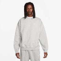 Bluza Nike Solo Swoosh Men's Fleece Crew Dk Grey Heather/ White XS