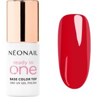 NEONAIL Ready In One 3in1 UV Gel Polish gel lak za nohte z diamantnim prahom odtenek 11 One Classic Red 7.2 ml