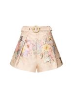 Illuminate Pleated Silk & Cotton Shorts