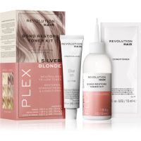 Revolution Haircare Plex Bond Restore Kit Set für eine leuchtendere Haarfarbe Farbton Silver Blonde