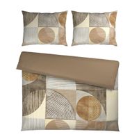 Esposa OBOJSTRANNÁ POSTEĽNÁ BIELIZEŇ, satén, taupe, 200/200 cm