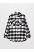 LC Waikiki Plaid Long Sleeve Girl's Shirt Jacket