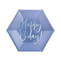 Taniere Happy B'day! tmavo modré 6 ks ALBI