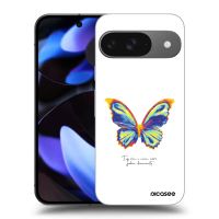 Silikónový čierny obal pre Google Pixel 9 - Diamanty White