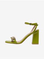 Světle zelené dámské sandály na podpatku ONLY Alyx - Dámské