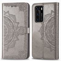 ART Ovitek za denarnico Huawei P40 ORNAMENT siv