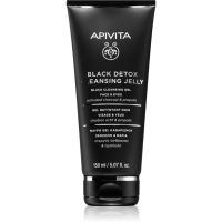 Apivita Cleansing Black Detox Cleansing Gel čistilni gel z aktivnim ogljem za obraz in oči 50 ml