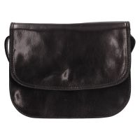 Női crossbody bőr kézitáska Italia Judit - fekete