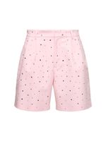 Embellished Cotton Blend Shorts