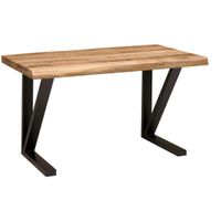 Livetastic PÍSACÍ STÔL, prírodná farba, čierna, 140/76/80 cm
