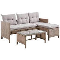 Ambia Garden TERASOVÁ SEDACIA SÚPRAVA kov, plast, sklo, textil