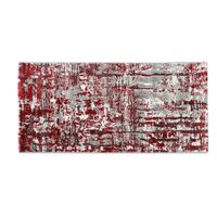 PLOCHO TKANÝ KOBEREC, 200/290 cm, sivá, červená, biela