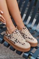 BIG STAR SHOES Női platformos tornacipő párduc mintás Big Star