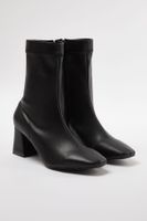 Trendyol Black Stretch Zipper Women's Block Heel Boots