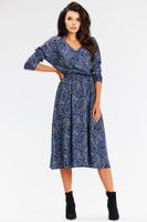 Awama Woman's Dress A666 Navy Blue
