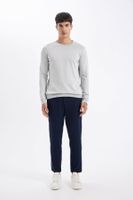 DEFACTO Standard Fit Regular Cut Crew Neck Basic Plain Knitwear Casual Sweater