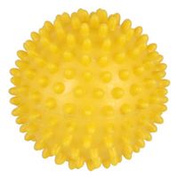Masszírozó tüskés labda, sárga 8 cm
