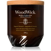 Woodwick Ginger & Turmeric ароматна свещ с дървен фитил 184 гр.