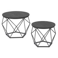 MID.YOU SADA KONFERENČNÝCH STOLÍKOV, čierna, kov, kompozitné drevo, 50/50/40,6 cm