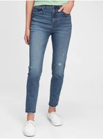 Detské džínsy sky high rise skinny ankle jeans with stretch Modrá