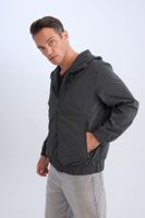 DEFACTO Regular Fit Hooded Jacket Zippered Pocket Mesh Lined Seasonal