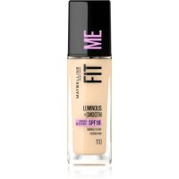 MAYBELLINE NEW YORK Fit Me! tekući puder za sjaj i zaglađivanje kože lica nijansa 110 Porcelain 30 ml