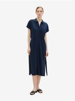 Dark blue women's shirt midi dress Tom Tailor - Women's