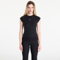 Μπλουζάκι Nike Sportswear Chill Knit Women's Tight Short-Sleeve Ribbed Top Black/ Sail XL