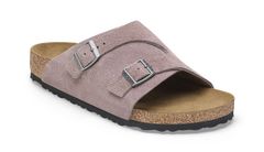 Birkenstock Zürich Suede Leather Faded Purple Regular Fit Muži - Sandály Birkenstock - Růžová - 1028309-3.5 - Size: 3.5